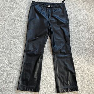 Vintage woman's Leather Pants Ralph Lauren Black Size 10